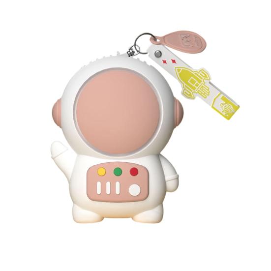 Mini Portable Fan Without Vane Cartoon Astronaut Shape Handheld Fan Cute Spaceman Personal Desk Fan Summer Rechargeable 2 Speed Cooling Fan for Travel