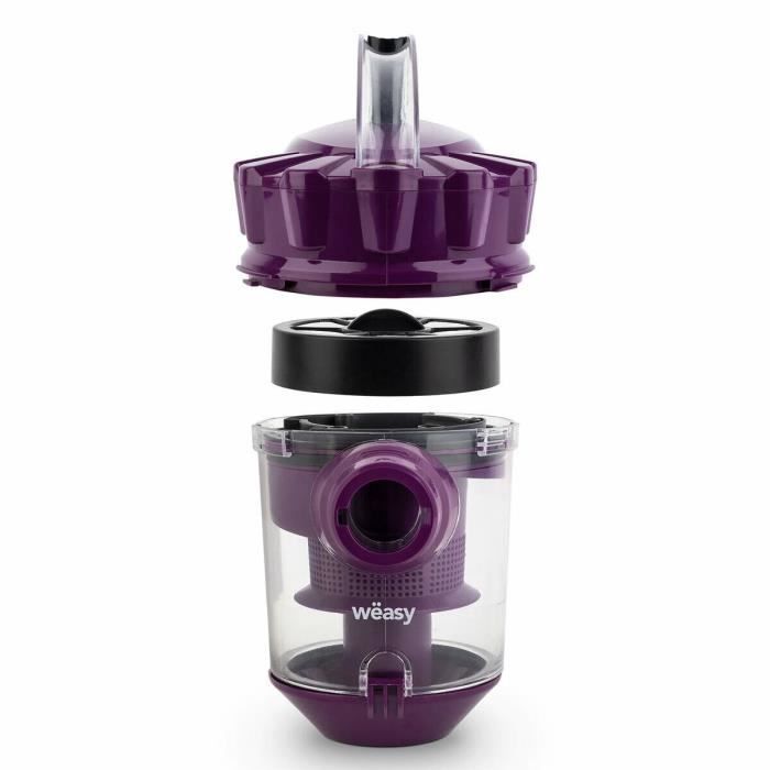 Aspirateur Multicyclonique Sans Sac Weasy WS10 - 1,5L - Cable 4,2m - Classe A - Violet