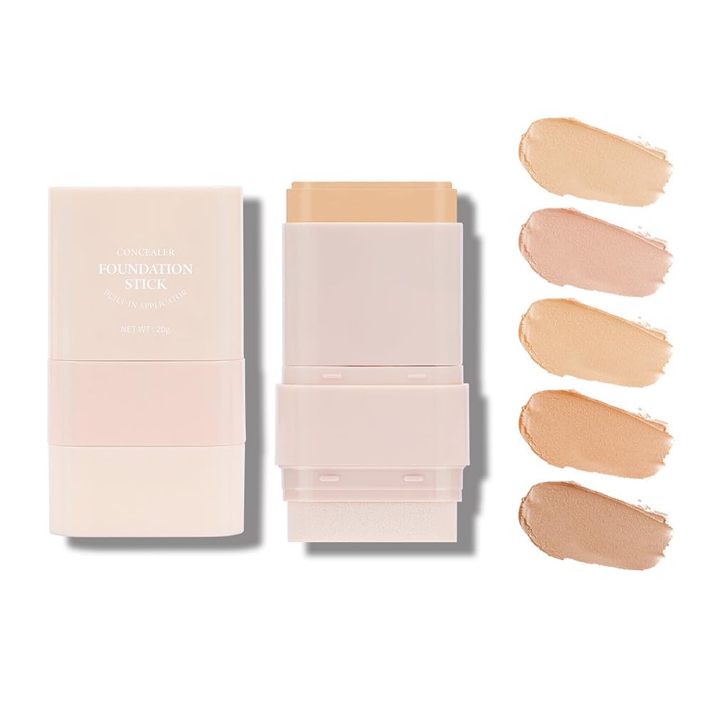 Korean Cosmetics Foundation Stick with Foundation Stick for Women and Men with Brush Double Head Multiple Uses with One High Easy To Waterproof and