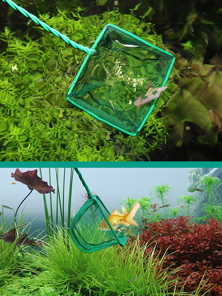 Portable Fishing Net Aquarium Fish Tank Catching Fish Landing Floating Filter Pond Pool Leaves Skimmer Net 3/4/5/6/8/10/12 Inch