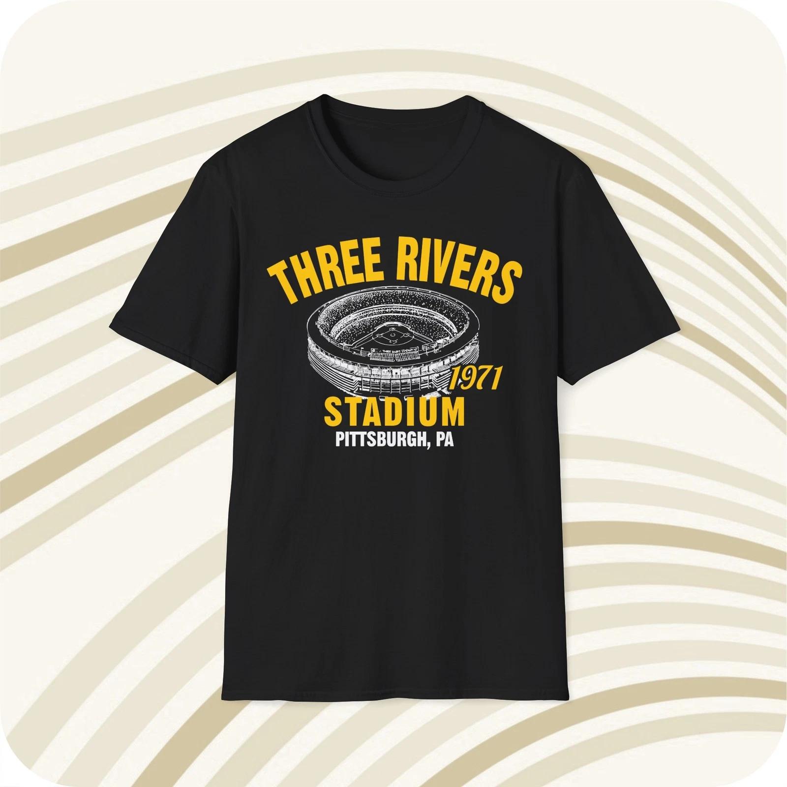 Three Rivers Stadium 1971 Classic Cut Baseball T shirt - Pittsburgh Pirates M