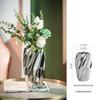 Small Silver Cyclone Ceramic Vase Set