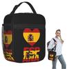 Spanien Flagge Karte Isoliert Lunchtasche für Damen Kinder Tragbar Lebensmittelbehälter Thermische Lunchbox Tragetasche