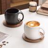 Ceramic coffee cup plate set Tea mug High end exquisite American latte coffee cups Oat Breakfast Drinking Glass Drinkware mug