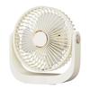 LISM F90 Tragbarer Schreibtischventilator mit Nachtlicht - USB-wiederaufladbarer leiser Mini-Ventilator, 3-stufig einstellbar, für Büro Schlafzimmer Reisen