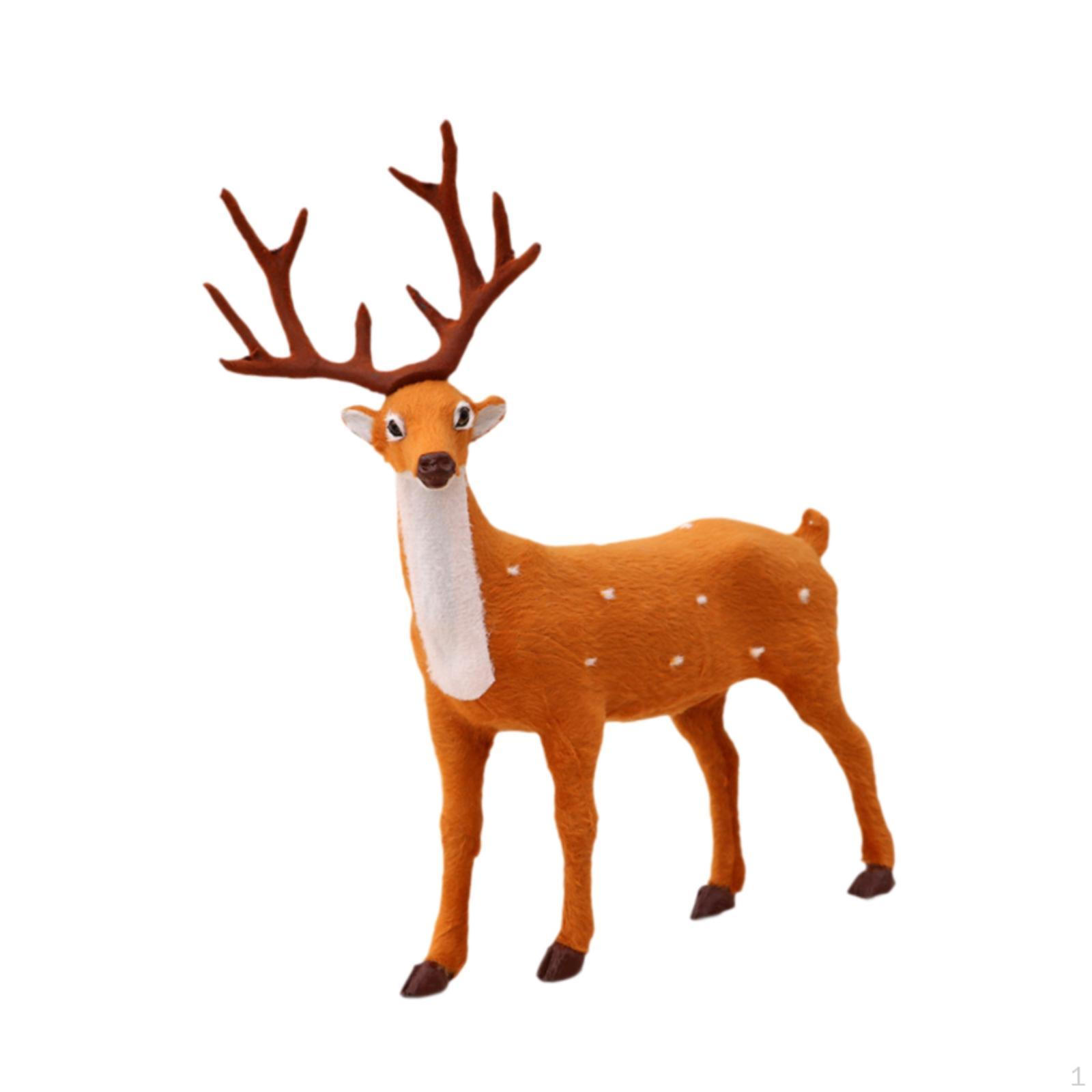 

Рождественские украшения в виде оленей, скульптура животных, фигурка лося, статуэтка оленя для спальни, столовой 35cm