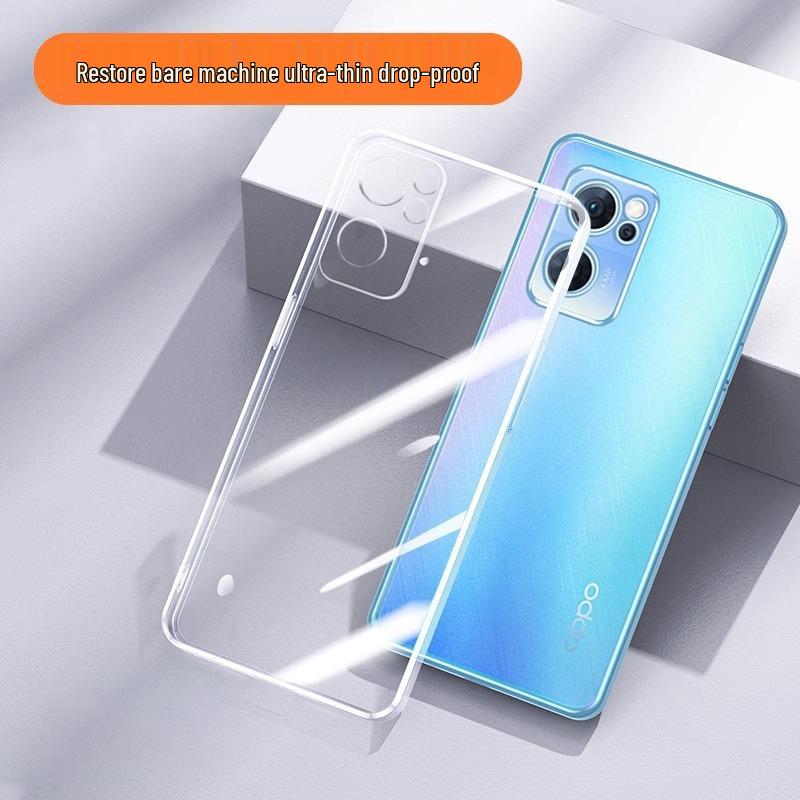 

Мягкий чехол с гальваническим покрытием для OPPO Reno 7: Ультратонкий, Прозрачный, Силиконовый, Премиальный вид, Ударопрочный чехол. Reno7 Pro