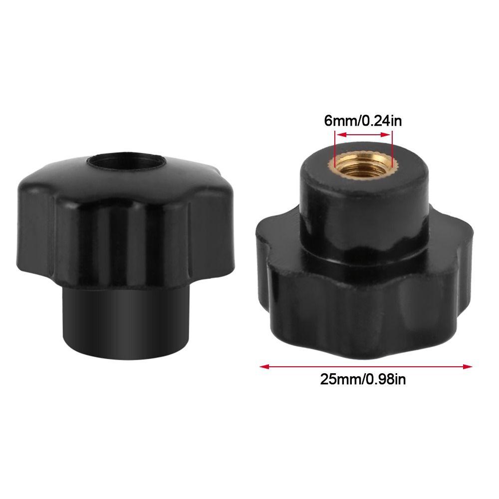 10pcs Female Threaded Star Knobs Round Shape Knurled Grip Knobs Clamping Handles Clamping Fixture