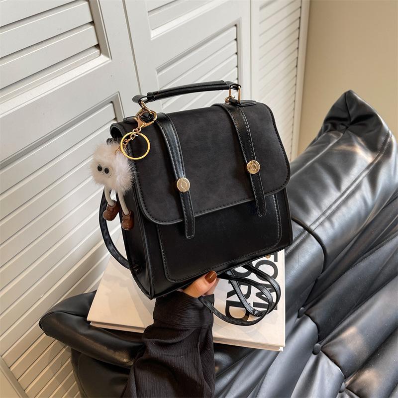 

Simple backpack women s college style school bag new fashion casual small backpack personalized travel bag without pendant чёрный
