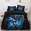Set Biancheria da Letto Teschio Cappello Nero Misura Queen Set Copripiumino Halloween Stile Moderno Set Biancheria da Letto Camera da Letto Copripiumino Federe