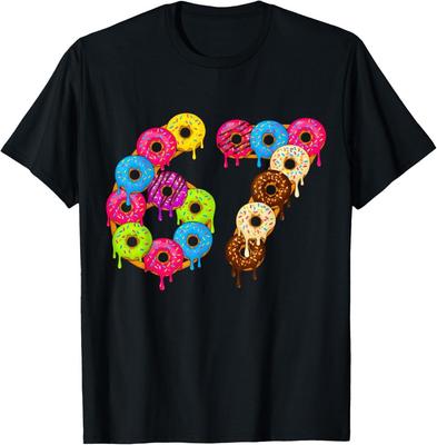 6 7 Meme Partnerlook Liebe Donuts 67 Pyjama Kinder Sechs Sieben Jungen T-Shirt