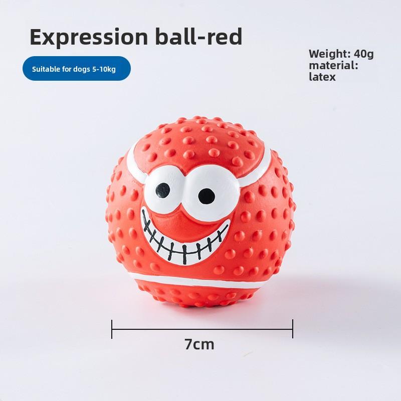 Dog Toy Ball Training Interactive Chewing Toy, Durable and Bite-resistant, Cleaning Teeth, Making Sound, Elastic Ball, Pet Toy
