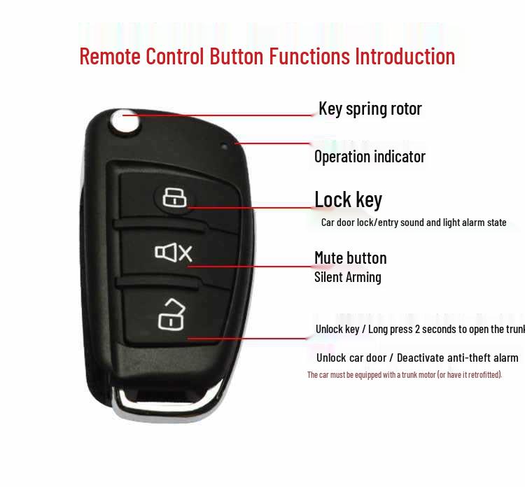 Iron General 12V Universal Car Anti-theft Central Locking Alarm System