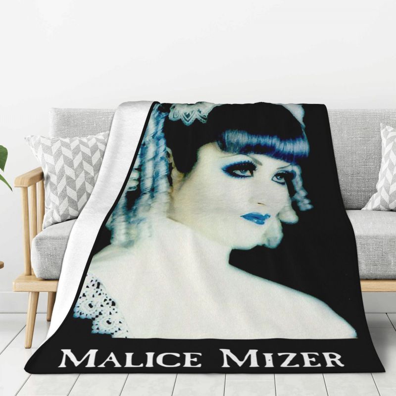 Custom Malice Mizer Mana Sama Moi Meme Moitie Blanket Warm Fleece Soft Flannel Throw Blankets for Bed Sofa Car Spring Autumn