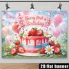 2D Erdbeere Erster Geburtstag Kulisse Berry Sweet Fotografie Hintergrund