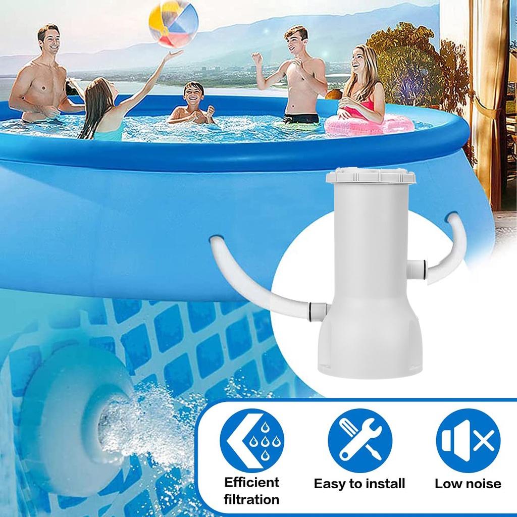 Large Pool 1000 GPH Swimming Pool Filter Household Pool Cleaner Removable Filter Core Circulation Pump Electric Filter Pump