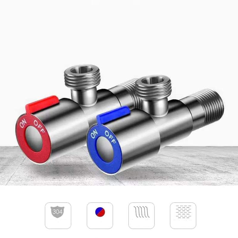 Eckventil Toilettenwasserstoppventil Warmwasserbereiter-Ventil 201 Edelstahl Kaltzulaufventil für Badezimmer Küchen Toilette