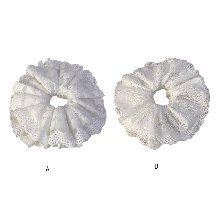 Elaborate Lace Hair Tie for Women Hair Rings Lovely Multi Layer Lace Scrunchies Oversized Hair Rope Hair Tie