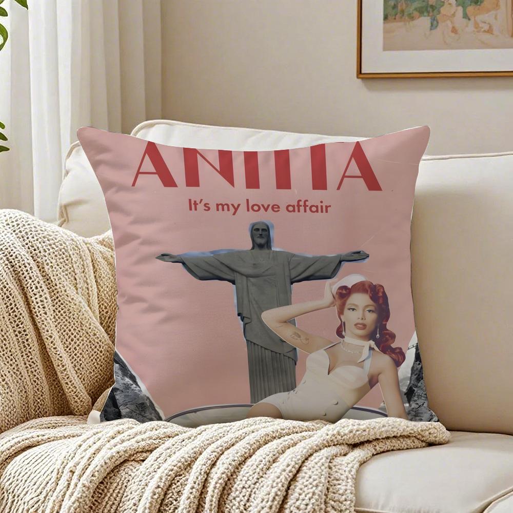 singer energetic AAnitta Cushion Cover Pillowcase Antidustmite living Room Sofa Decor Cushion Room