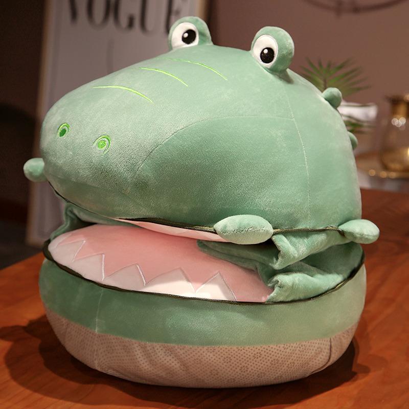 Funny Big Mouth Crocodile Seat Cushion Autumn And Winter Warm Thickened Tatami Chair Cushion Bedroom One-Piece Seat Cushion Female 5540cm 4198₽