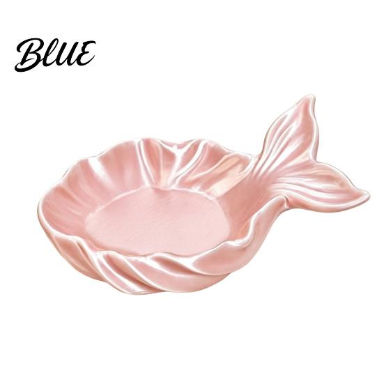 Fishtail Design Tray Pearlescent Elegant Tray Capacity Large Jewelry Storage Groove Design 3D Printing Desktop Ornament for Rings