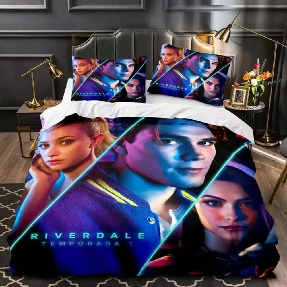 New Movie Riverdale Bedding Set Teens Boys Duvet Cover Set with Pillow Cover Comforter Set Single Queen King Full Size Bed Linen