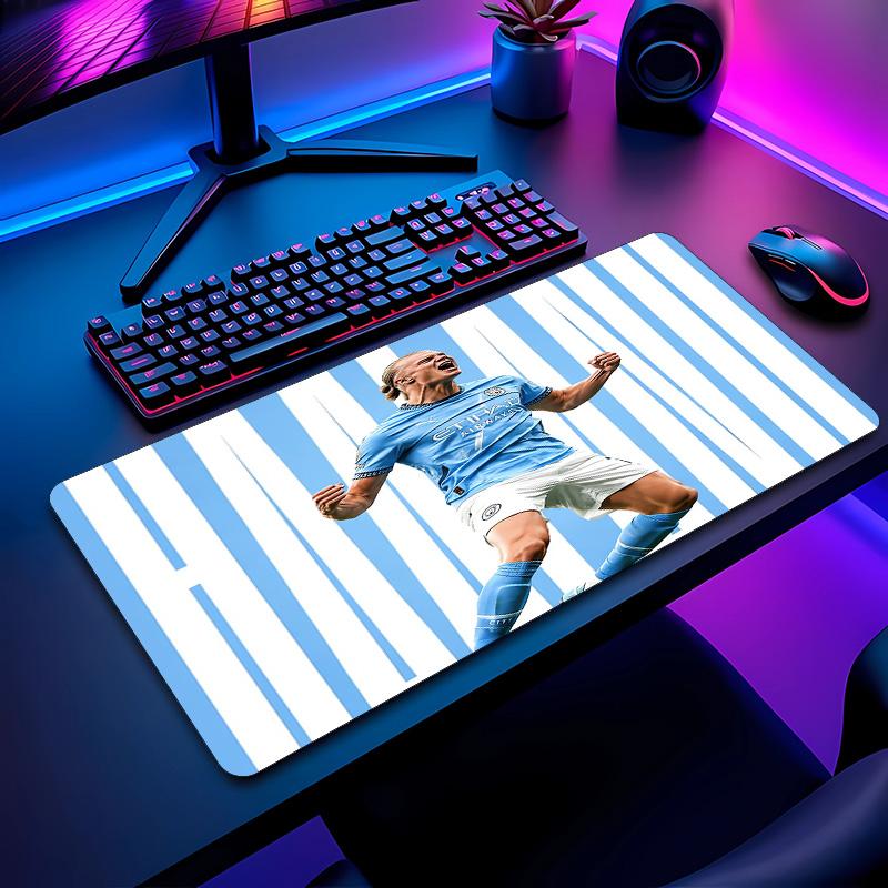 Erling Haaland Fußballmuster Mauspads Nicht?Rutschfestes Gummi-Basis Gaming-Mauspad Für Schreibtisch Büro Zuhause
