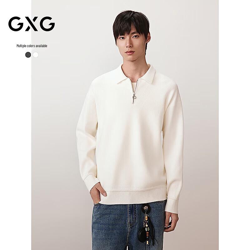 GXG Men's Half-Placket Polo Collar Knit Sweater