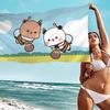 Cartoon B-Bubu Dudu Microfiber Blanket Quick Drying Beach Towels Oversized Printing Super Absorbent Pool Towel Blanket