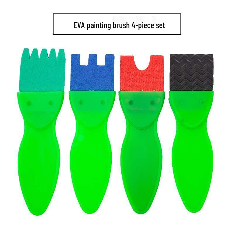 Children's Round Sponge Paint Brush for Art & DIY