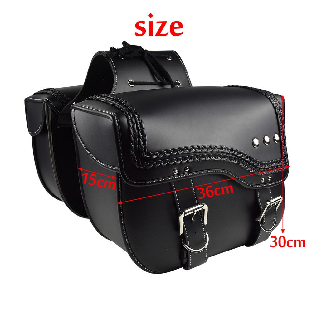 A Pair Motorcycle Saddle Bag Bike Side Storage Fork Tool Pouch Fit For Harley For Dyna For Wide Glide Efi Fxdwg