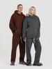 2025 Autumn/Winter Fleece-Lined Hooded Sweatshirt & Pants Set – Men's Trendy European/American Basic, Solid Color, 510g.