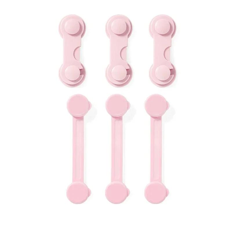 4/6Pcs/Lot Child Lock Protection Of Children Baby Drawer Anti-opening Cabinet Door Refrigerator Anti-pinch Safety Lock Buckle