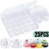 25PCS Sewing Machine Bobbins Reusable Sewing Machine Empty Bobbins with Storage Box for Household DIY Sewing Accessories Tools