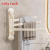 Modern Minimalist Plastic Rotating Towel Rack With Suction Cups For Bathroom Organization