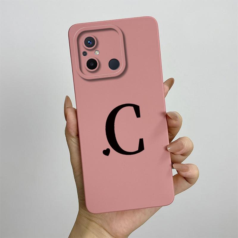 For Xiaomi Redmi 12C Case Cute Couple Letters Cover Silicone Soft TPU Fundas For Xiaomi Redmi 12C 12 C Redmi12C Phone Case Coque