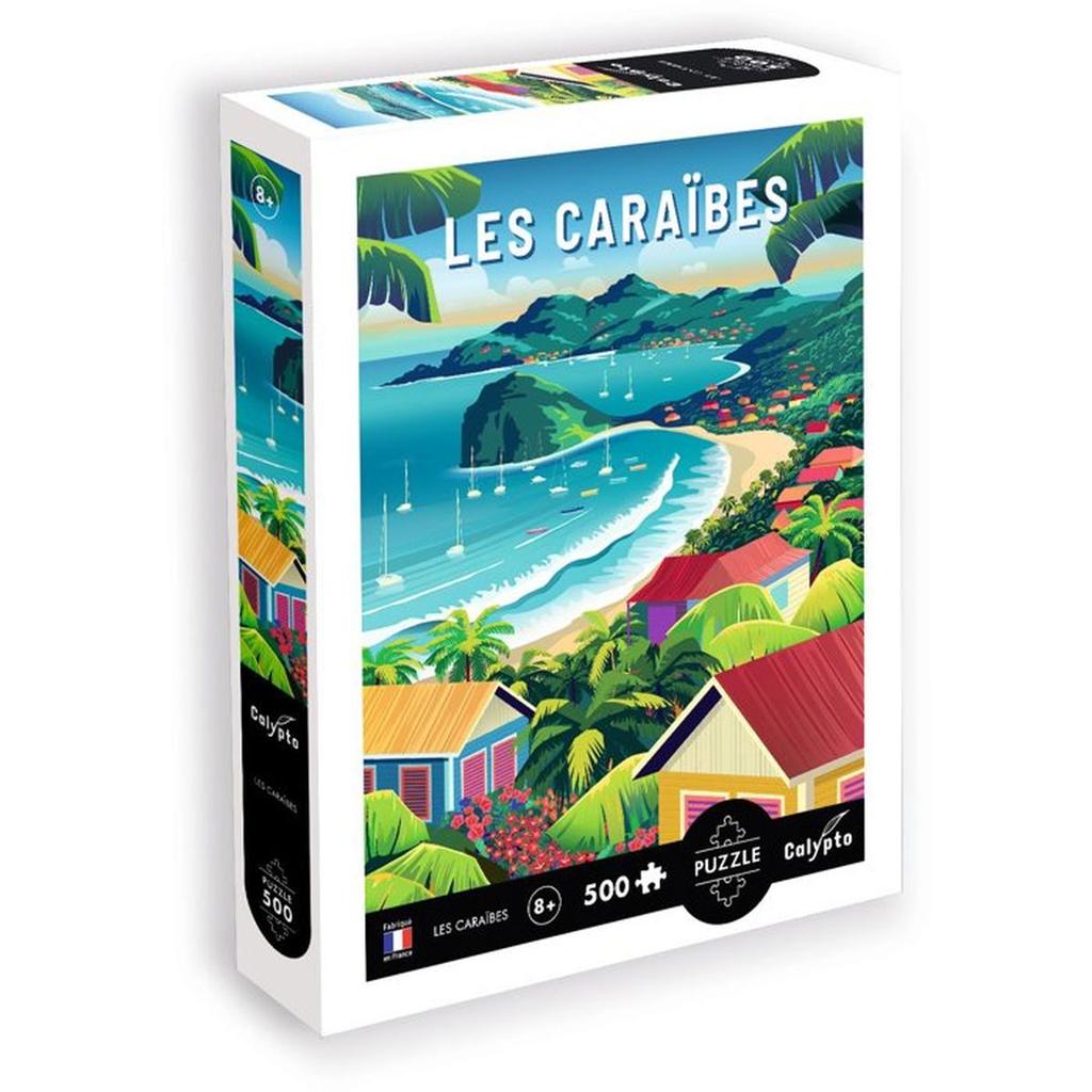 Puzzle - SENTOSPHERE - Calypto - 500 pieces - Les Caraibes - Toucher soyeux - Des 8 ans