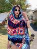 Summer Elegant Women Silk Scarf Sarong Beach Wrap Shawl Vintage Plaid Sunscreen Bandana Hijab Mujer Bohemian Long Scarve Pareo