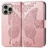 Butterfly Embossed Leather Wallet Flip Case for Samsung Galaxy S26 S25 S24 S23 S22 S21 S20 Ultra Plus FE Edge, Card Holder Cover