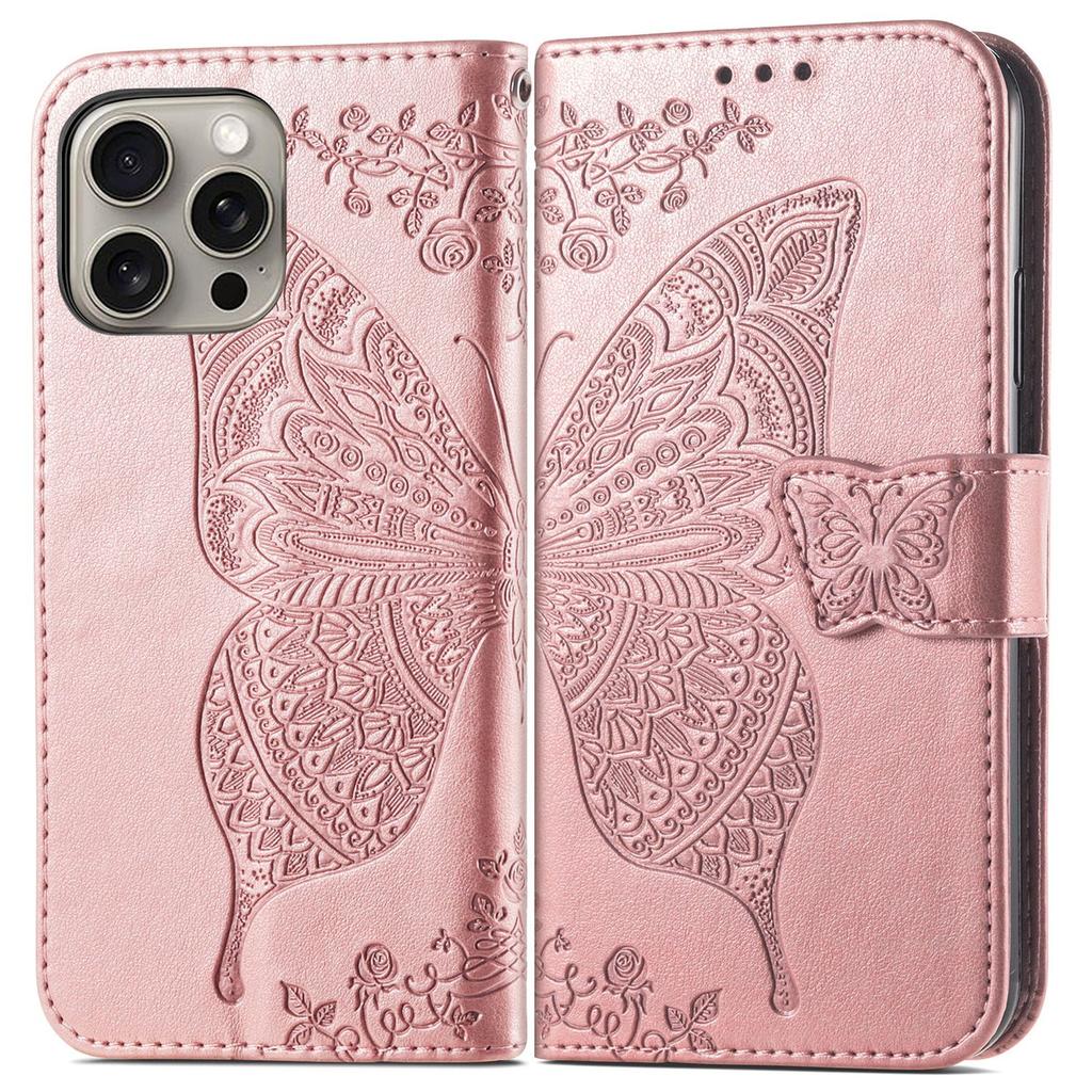 Butterfly Embossed Leather Wallet Flip Case for Samsung Galaxy S26 S25 S24 S23 S22 S21 S20 Ultra Plus FE Edge, Card Holder Cover