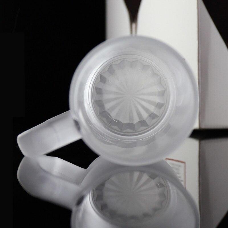 Ice Cup Huge Capacity Grinding Handle Glass Heat Resistant And Beautiful Wine Beer Mug