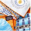 90CM Manual Hand Rolled Twill Silk Scarf Women Palace Guards Square Scarves Echarpes Foulards Femme Wrap Bandana Hijab