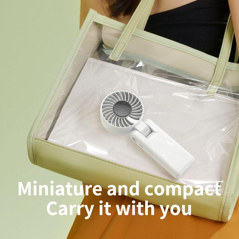 YL11 New Handheld USB Fan Mini Portable Foldable Ultra Silent Home Dormitory External Neck Digital Display Small Fan