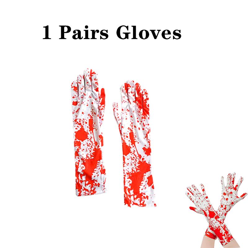 Halloween Long Nails Scary Gloves Cosplay Show Props Costume Accessories Witch Gloves Ghost Gloves Halloween Scary Accessories As Show