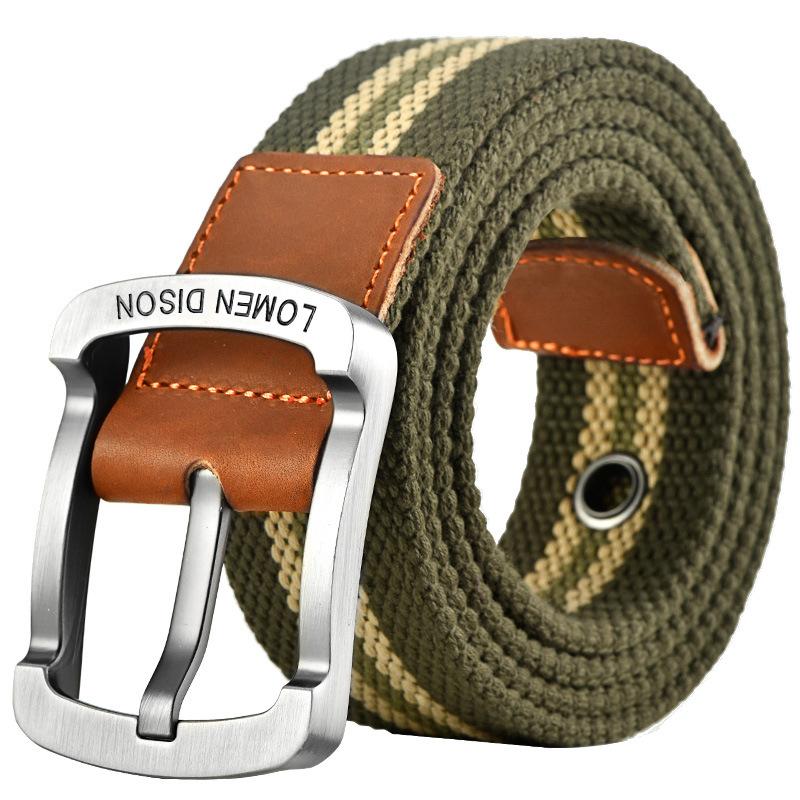 Tactical Canvas Men's Belt Fashion Casual All-match Jeans Accessories Girdle Outdoor Sports Hunting Nylon Pin Buckle Waistband