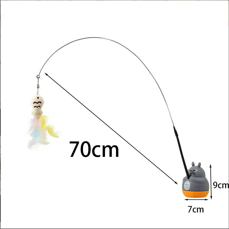 Cat Toys interactive Sucker Feather with Bell Cat Stick Toy for Kitten Playing Teaser Wand Toy Cat Supplies