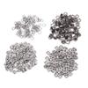 100 Set Snap Button Colorful Brass Prong Press Stud Sewing Fasteners with Installation ToolBlack