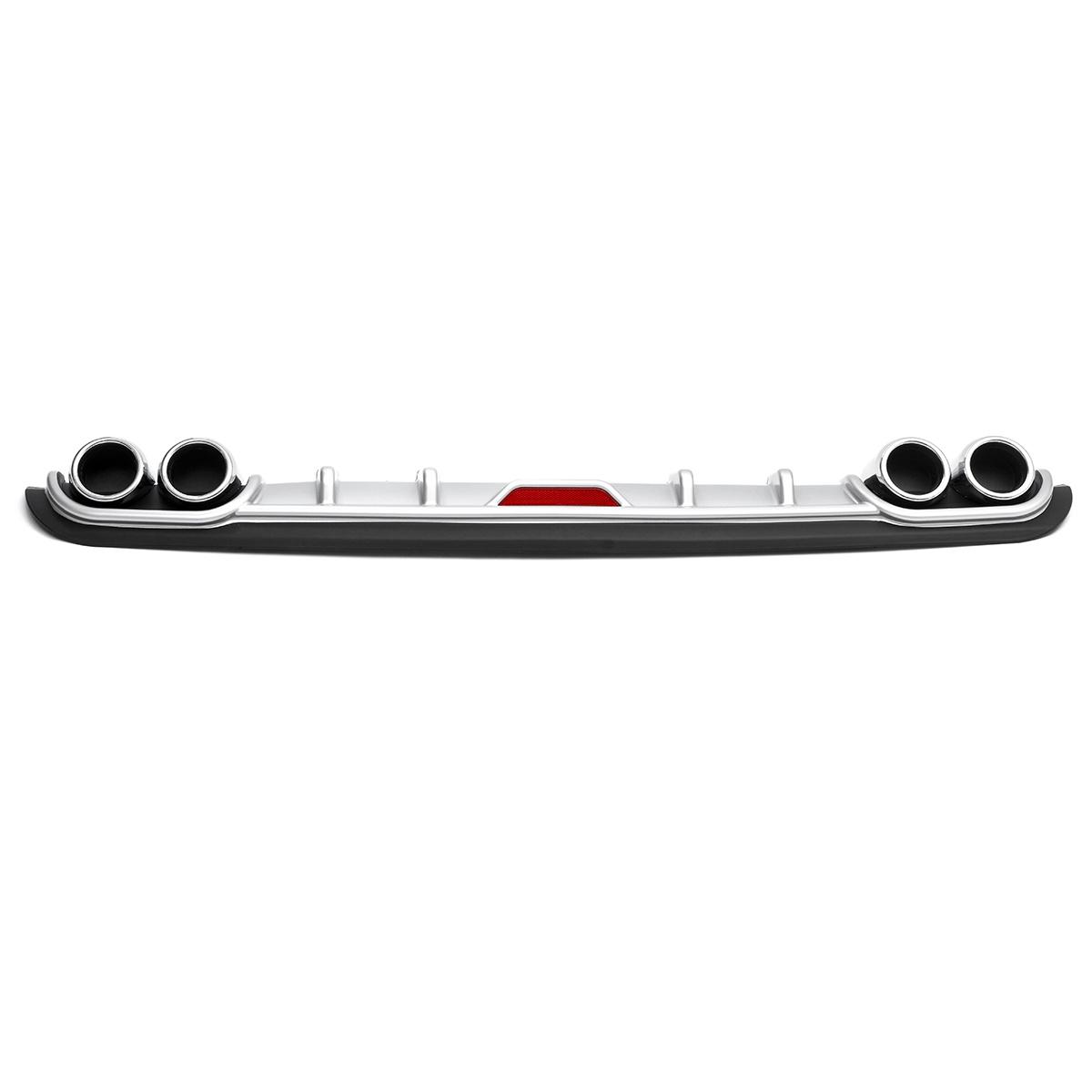 Diffusore Paraurti Posteriore Universale Con Spoiler Canard Per BMW E46 E60 E90 - Colore Nero/A