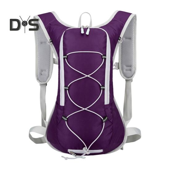 

Рюкзак для питья, походный рюкзак для спорта на открытом воздухе, нейлоновая сумка большой емкости для пеших прогулок, велоспорта, бега, велоспорта фиолетовый