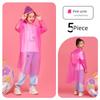 Disposable Raincoat Kids Protective Thickened Long Section Full Body Rainproof Portable Student Girl Boys' Schoolbag Poncho